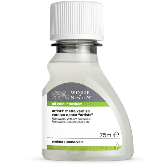 VERNIS MAT POUR PEINTURE À L'HUILE W&N, FLACON DE 75 ML