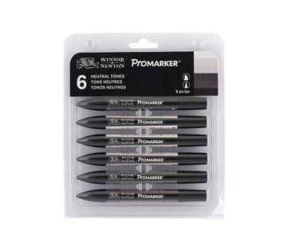 W&N PROMARKER SET 6 PIÈCES TONS NEUTRES