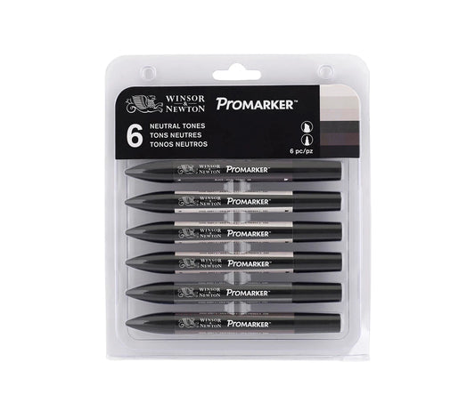 W&N PROMARKER SET 6 PIÈCES TONS NEUTRES
