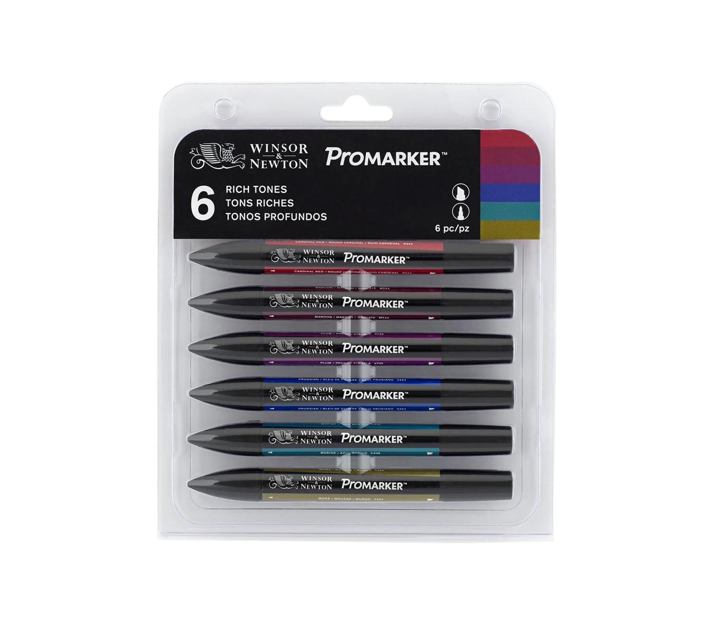 W&N PROMARKER LOT DE 6 TEINTES RICHES