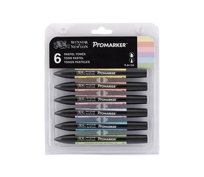 W&N PROMARKER SET DE 6 PIÈCES TEINTES PASTEL