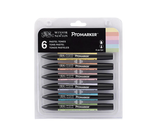 W&N PROMARKER SET DE 6 PIÈCES TEINTES PASTEL