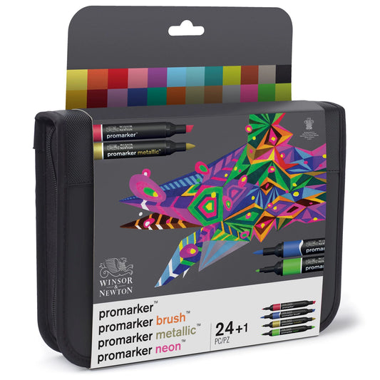 W&N PROMARKER SET DE 24 MARQUEURS ASSORTIS EN ÉTUI