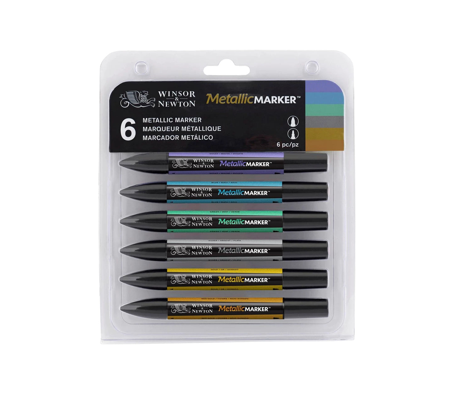 W&N PROMARKER MÉTALLISÉ LOT DE 6 1