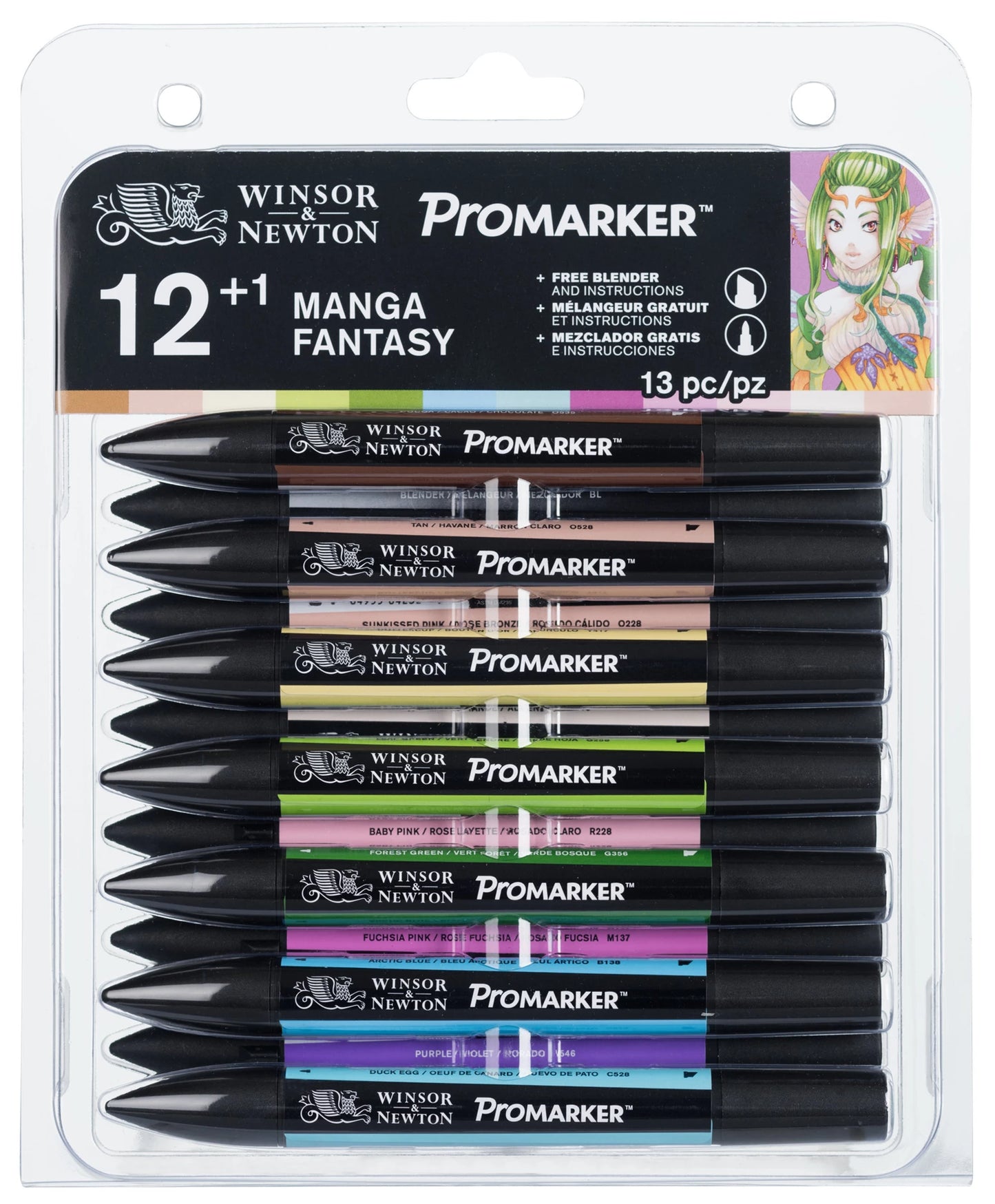 SET W&N PROMARKER 12+1 MANGA FANTASY