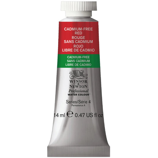 W&N PROF. AQUARELLE TUBE 14ML ROUGE SANS CADMIUM