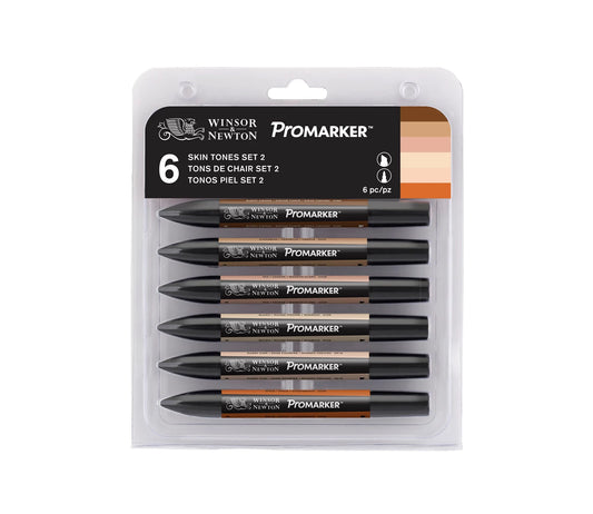 W&N PROMARKER SET HAUTFARBEN 2 (6 STÜCK)