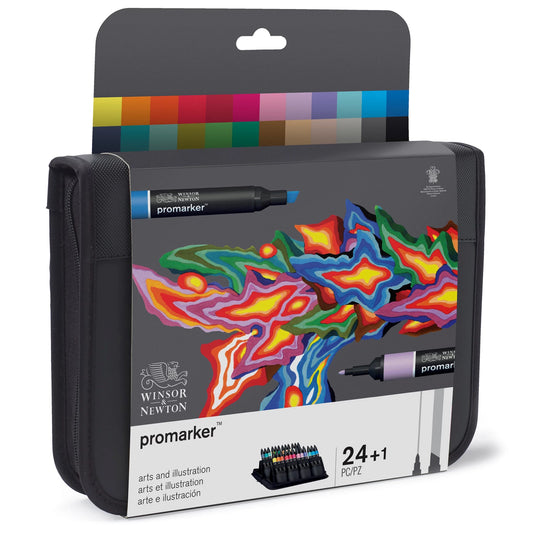 W&N PROMARKER ETUI 24ER KUNST + ILLUSTRATION