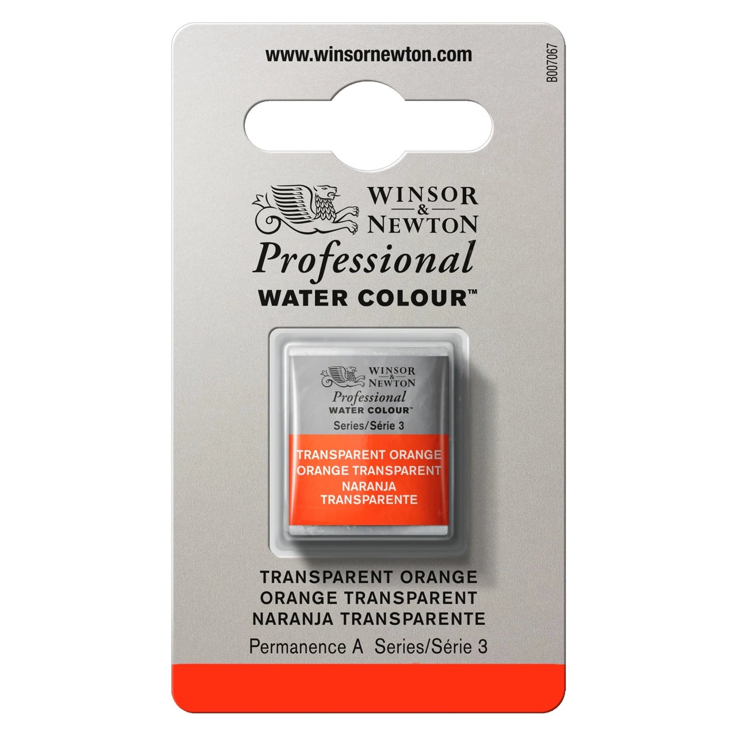 W&N AQUARELLE PROF. 1/2 GODET ORANGE TRANSPARENT