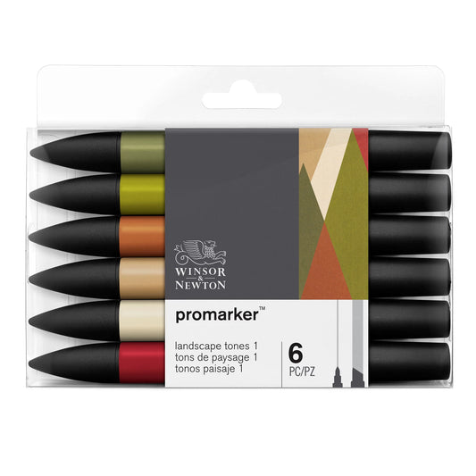 W&N PROMARKER SET 6 PIÈCES PAYSAGE 1