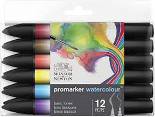 W&N PROMARKER AQUARELLE SET DE 12 PIÈCES ASSORTIES