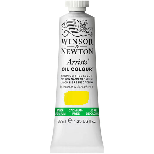 W&N ARTISTS' HUILE FINE TUBE 37 ML SANS CADMIUM CITRON