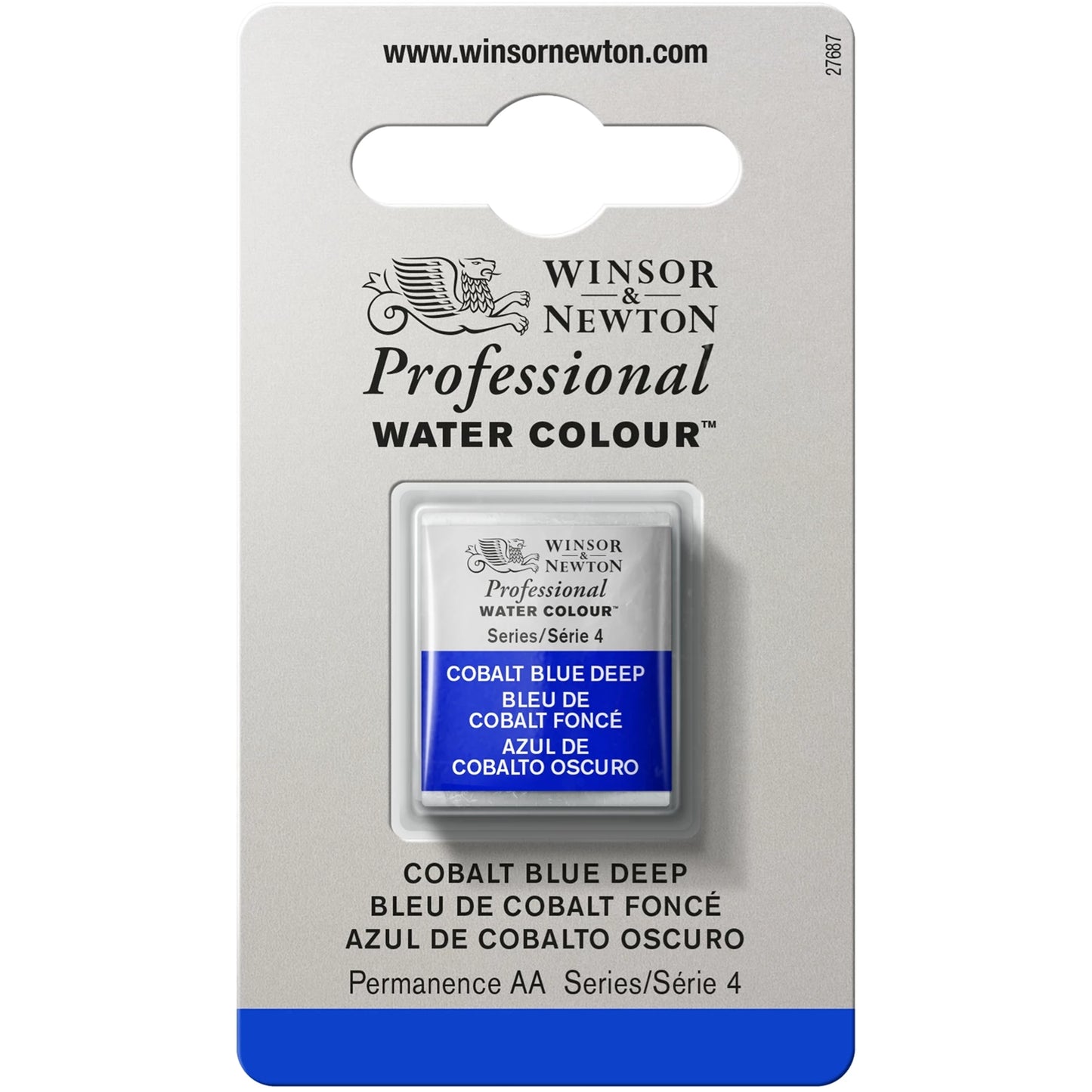 W&N AQUARELLE PROF. 1/2 GODET BLEU COBALT FONCÉ