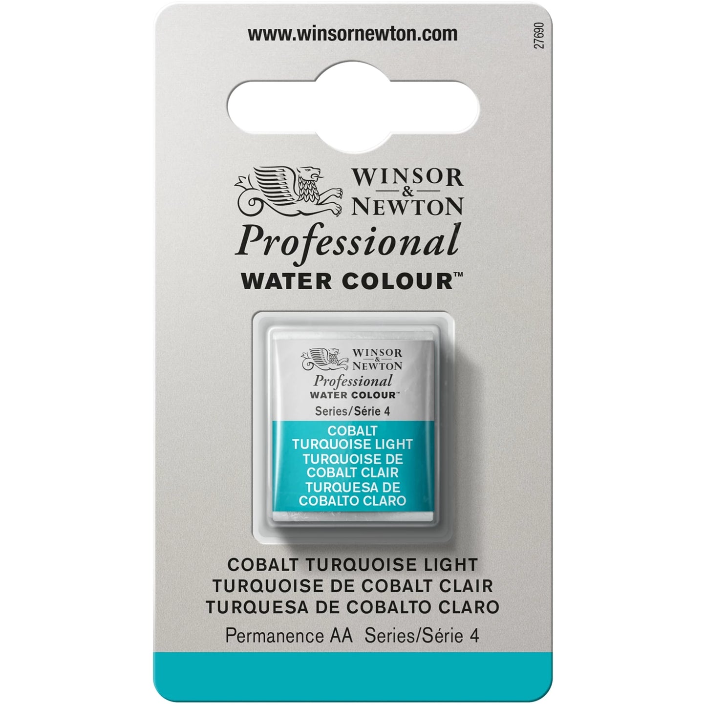 W&N PRO. AQUARELLE 1/2 GODET BLEU COBALT TURQUOISE CLAIR