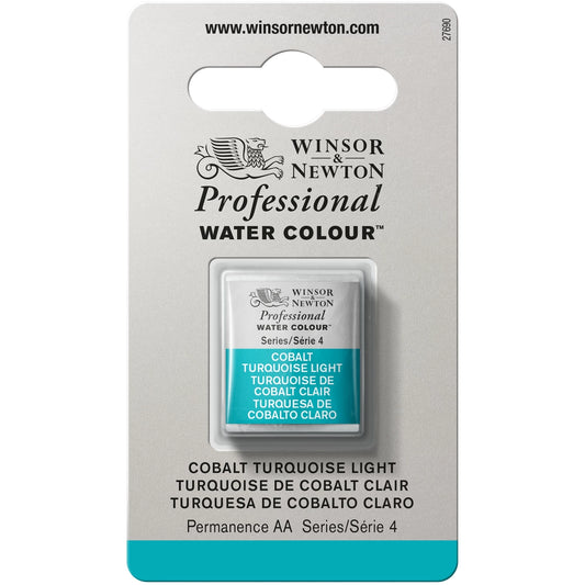W&N PRO. AQUARELLE 1/2 GODET BLEU COBALT TURQUOISE CLAIR