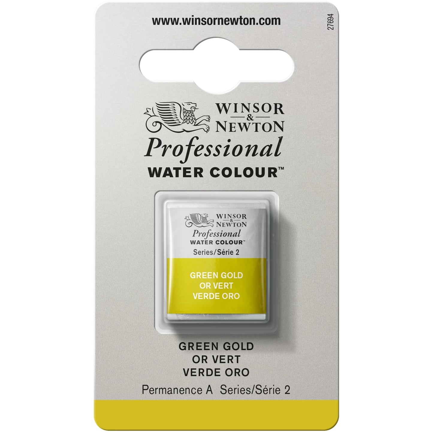 W&N AQUARELLE PROF. 1/2 GODET VERT DORÉ