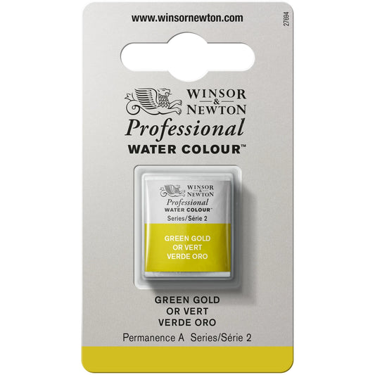 W&N AQUARELLE PROF. 1/2 GODET VERT DORÉ