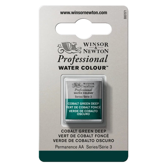 AQUARELLE W&N PROF. 1/2 GODET VERT COBALT FONCÉ