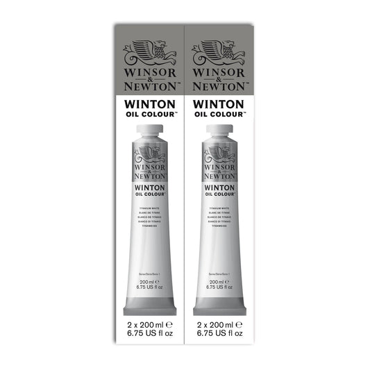 W&N WINTON ÖLFARBE DOPPELPACK 2 X 200ML TUBE TITANWEISS