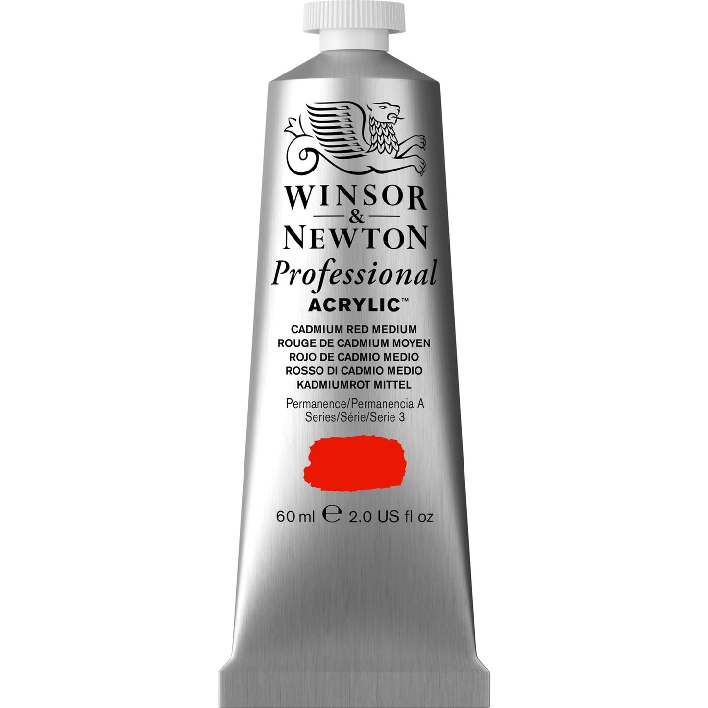 W&N PROF. COULEUR ACRYLIQUE TUBE DE 60ML ROUGE CADMIUM MOYEN