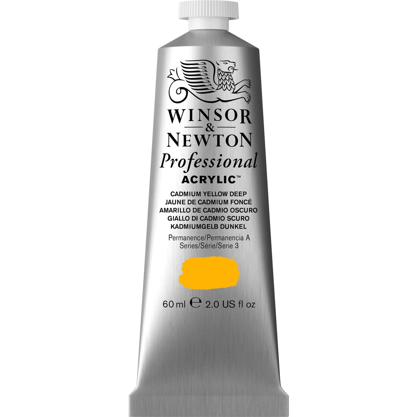W&N PROF. COULEUR ACRYLIQUE TUBE 60ML JAUNE CADMIUM FONCÉ