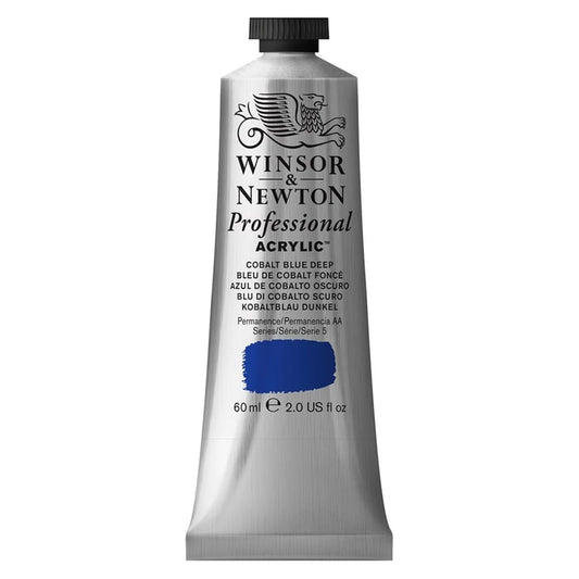 W&N PROF. COULEUR ACRYLIQUE TUBE DE 60ML BLEU COBALT FONCÉ