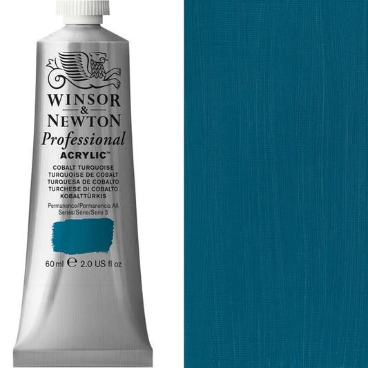 W&N PROF. COULEUR ACRYLIQUE TUBE 60ML TURQUOISE COBALT