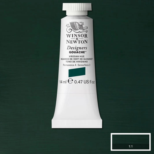 W&N DESIGNERS GOUACHE TUBE DE 14 ML COULEUR VIRIDIAN