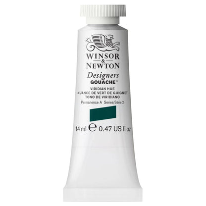 W&N DESIGNERS GOUACHE TUBE DE 14 ML COULEUR VIRIDIAN