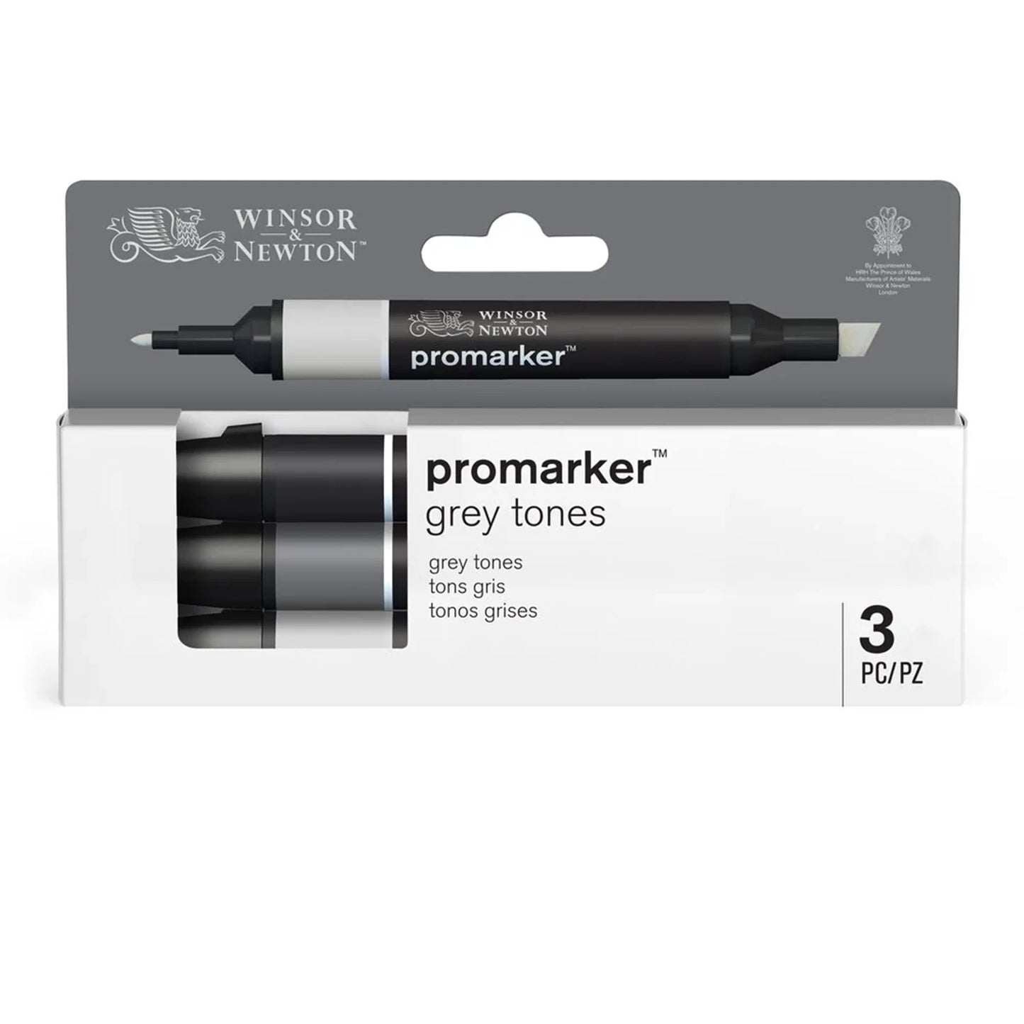 W&N PROMARKER SET 3 PIÈCES NUANCES DE GRIS