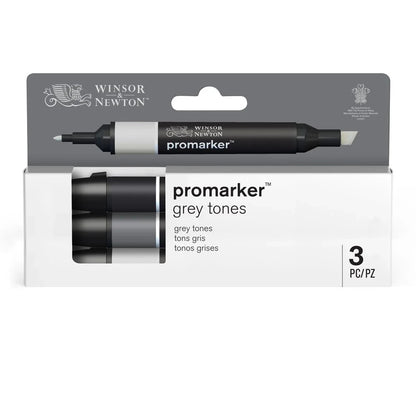 W&N PROMARKER SET 3 PIÈCES NUANCES DE GRIS