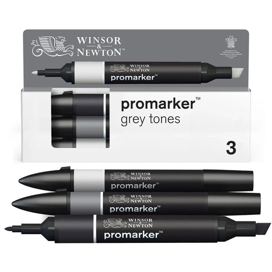 W&N PROMARKER SET 3 PIÈCES NUANCES DE GRIS