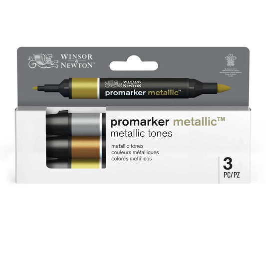 W&N PROMARKER SET DE 3 MÉTALLISÉS