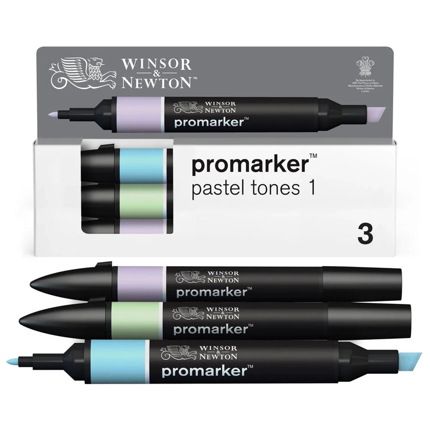 W&N PROMARKER SET 3 PIÈCES TEINTES PASTEL 1