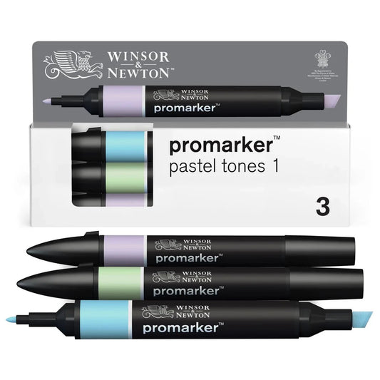 W&N PROMARKER SET 3 PIÈCES TEINTES PASTEL 1
