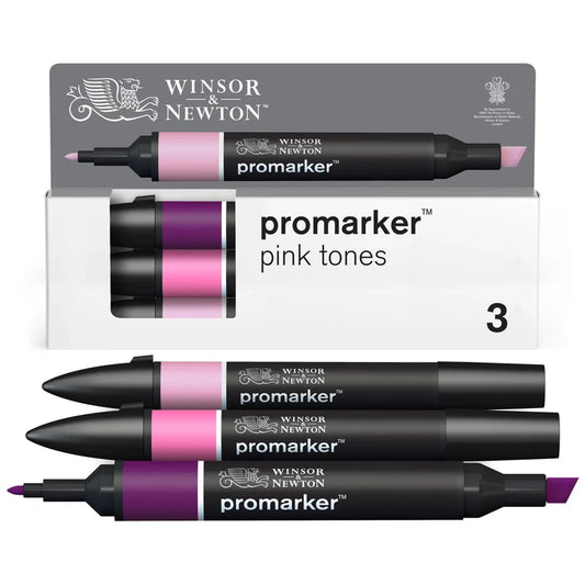 W&N PROMARKER SET MIT 3 ROSATÖNEN