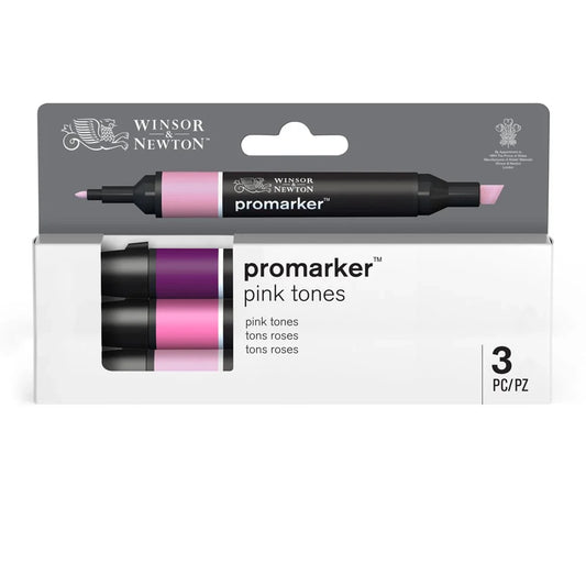 W&N PROMARKER SET MIT 3 ROSATÖNEN
