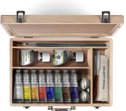W&N WINTON ÖL MALKASTEN HOLZ "THE ESSENTIALS" 15-TLG