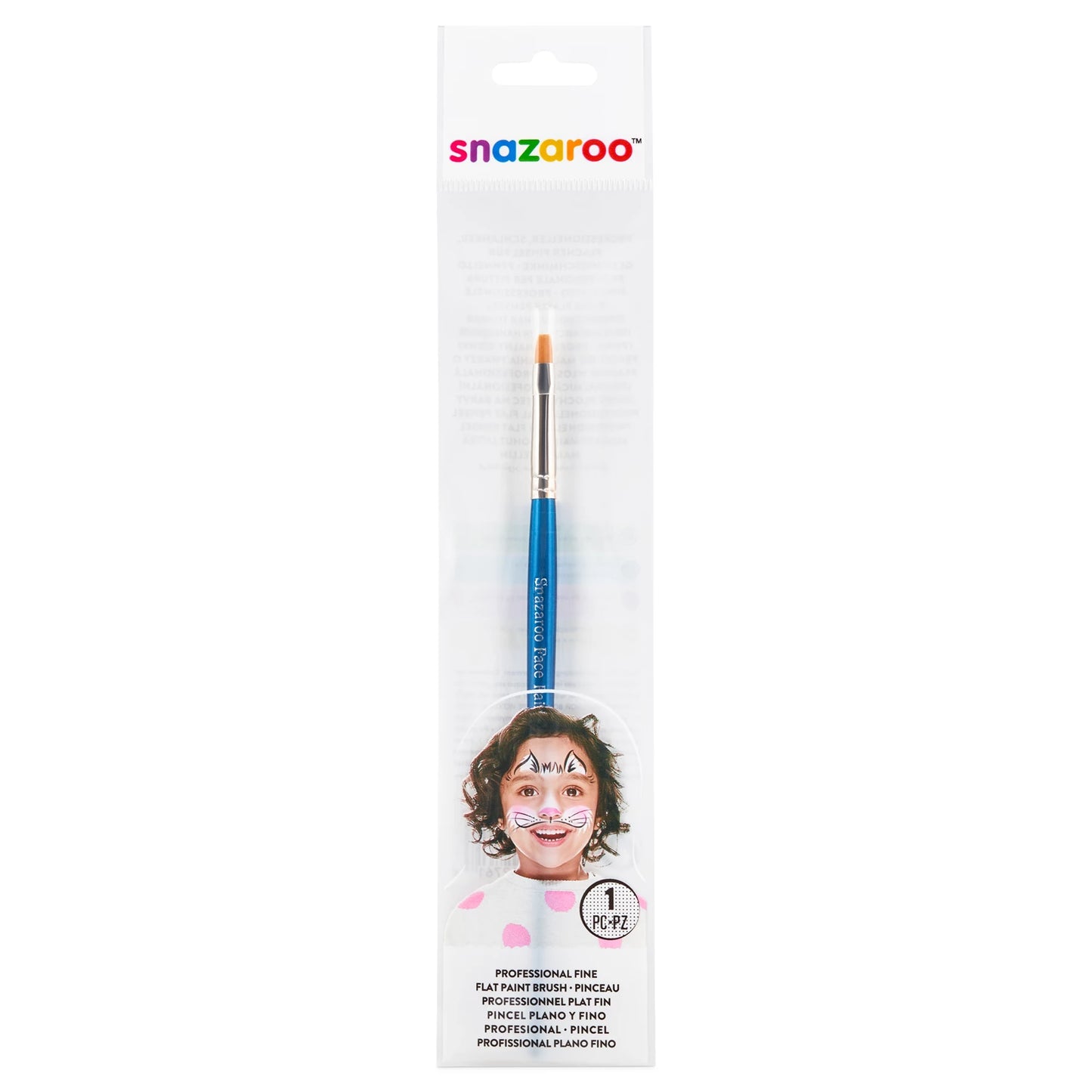 SNAZAROO PINCEAU PLAT FIN, BLEU