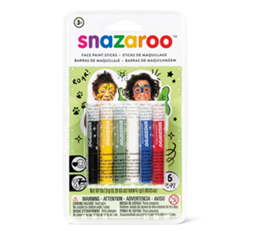 SNAZAROO 6 FARBSTIFTE FÜR MISCHVERPACKUNG