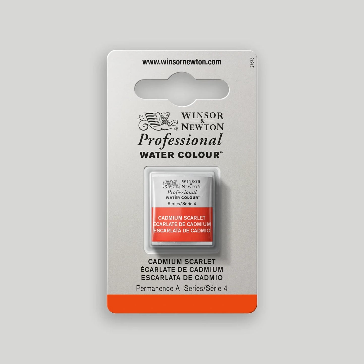 W&N PROF. AQUARELLE 1/2 GODET ROUGE CADMIUM CLAIR