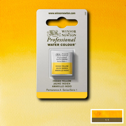 AQUARELLE W&N PROF. 1/2 GODET JAUNE INDIEN