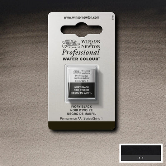 W&N AQUARELLE PROF. 1/2 GODET NOIR D'IVOIRE