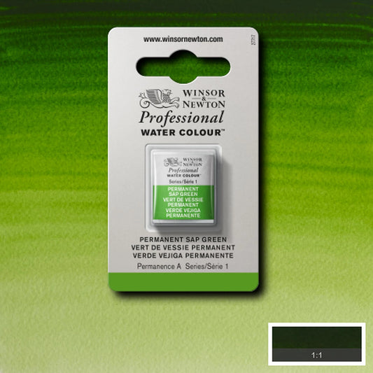 W&N PROF. AQUARELLE 1/2 GODET VERT PERMANENT SÈVE