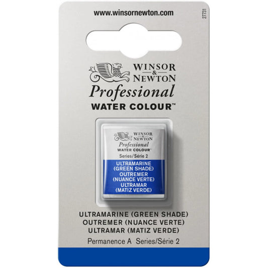 W&N AQUARELLE PROF. 1/2 GODET OUTREMER (TEINTE VERTE)