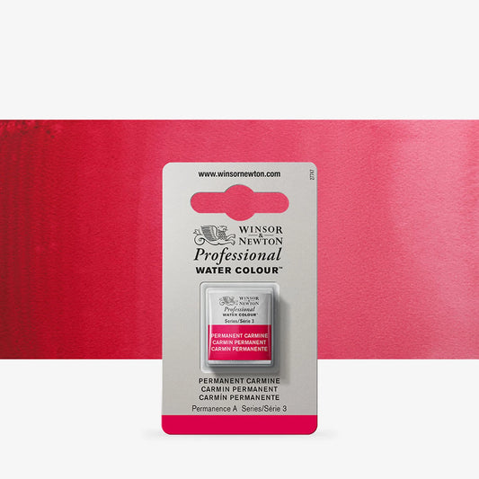 W&N PROF. AQUARELLE 1/2 GODET ROUGE CARMIN PERMANENT