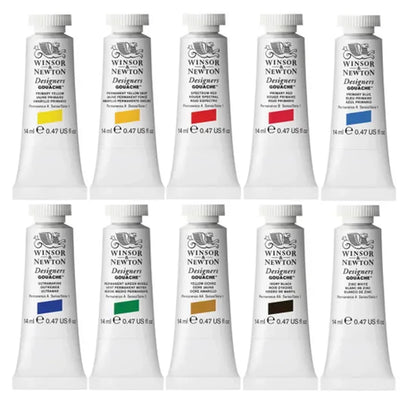 COFFRET GOUACHE DESIGNERS W&N, 10 TUBES DE 14 ML