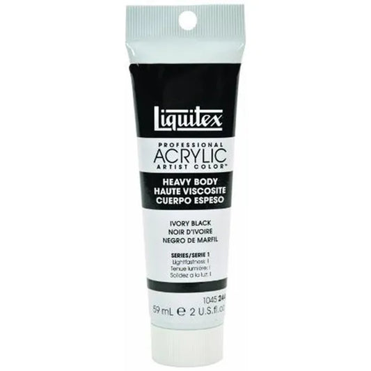 LQX PROF. PEINTURE ACRYLIQUE HAUTE VISCOSITÉ TUBE DE 59 ML NOIR IVOIRE