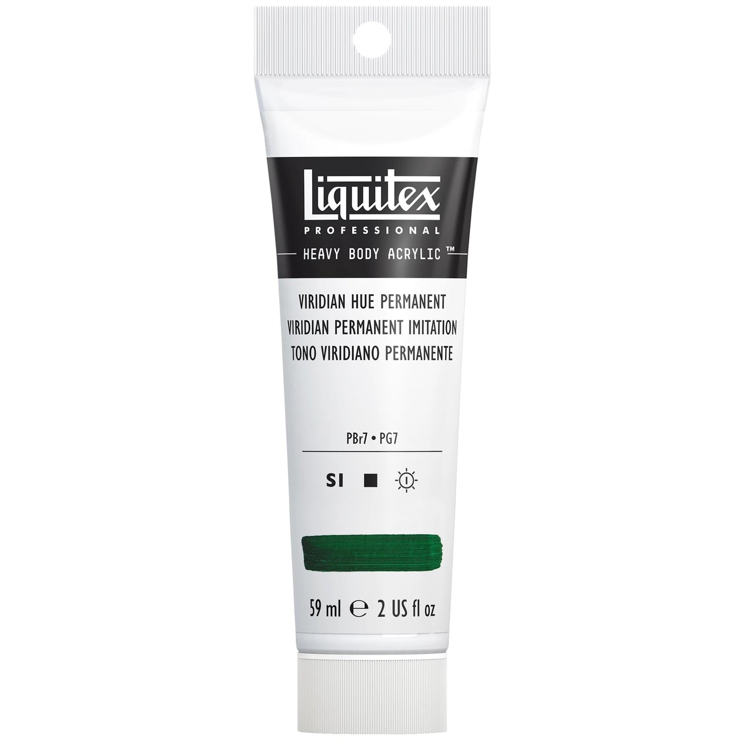 Peinture acrylique LQX pour artistes - Tube de 59 ml - Vert viridien permanent