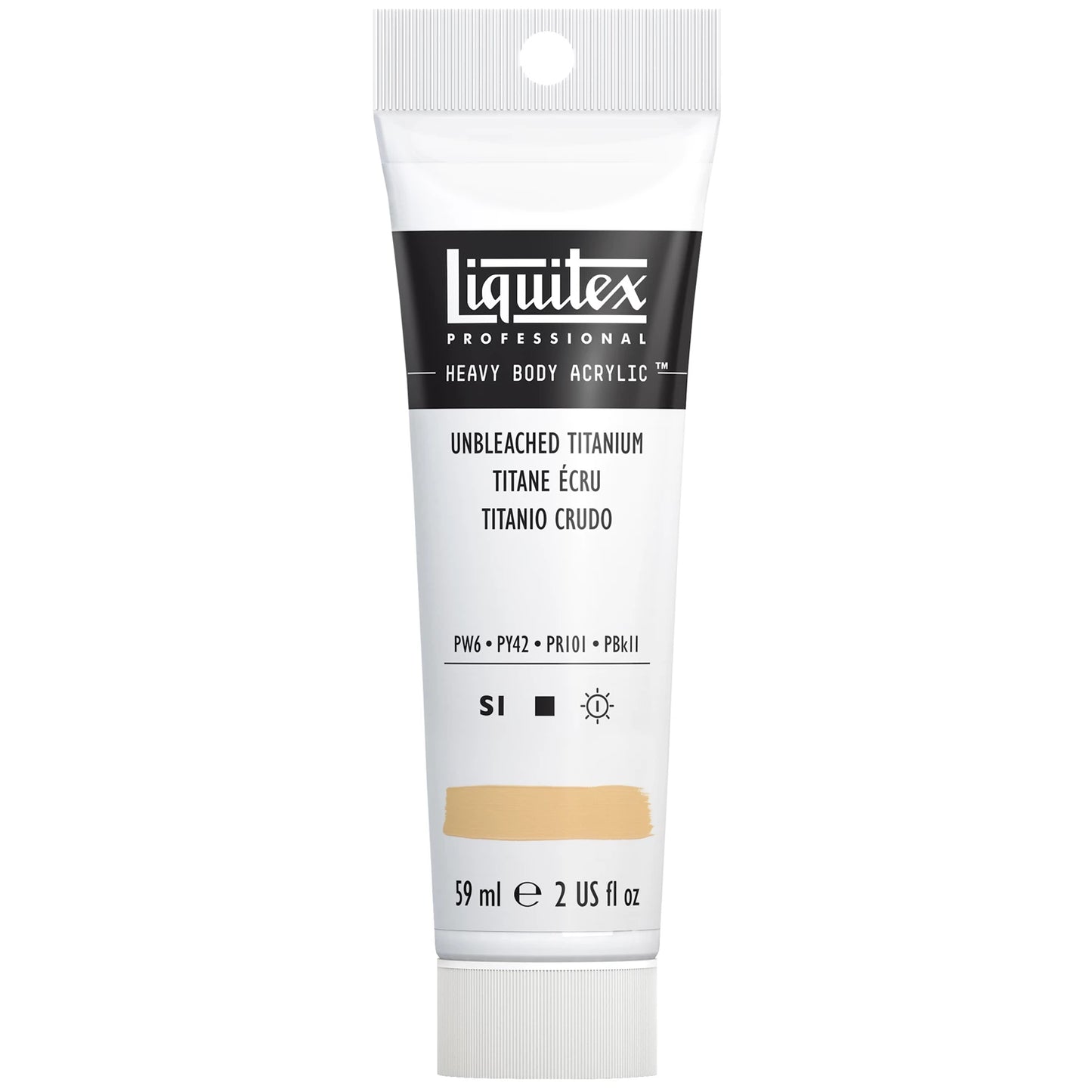 LQX PROF. PEINTURE ACRYLIQUE ÉPAISSE TUBE DE 59 ML TITAN BLANC DE TITANE